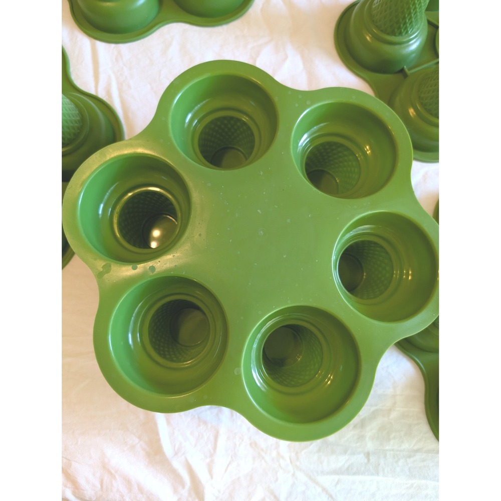 Set of 6 Green Silicone Ice Cream Cone Holder Molds | 36 Total | Dessert Form - Picture 14 of 16